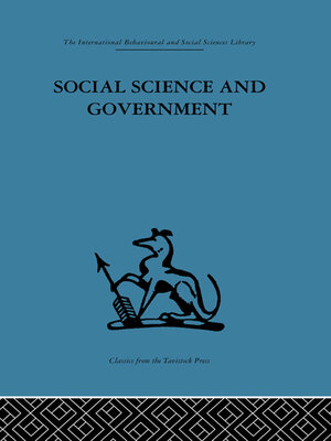cover image of Social Science and Government